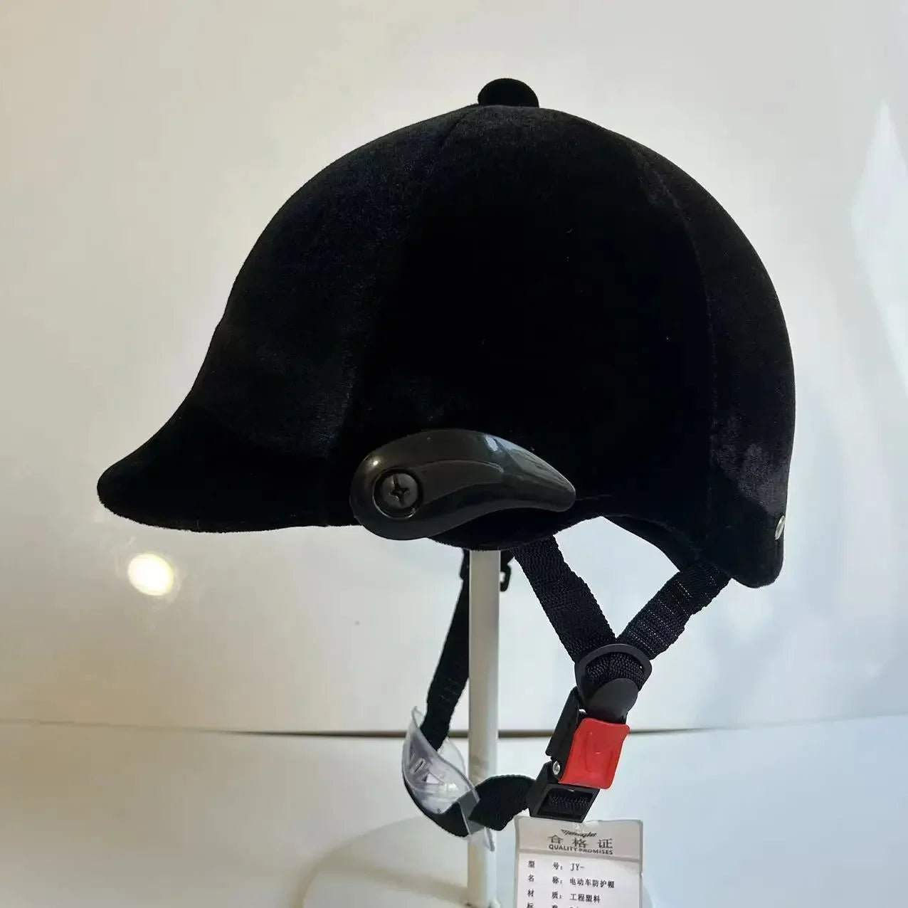 Winter/Summer Equestrian Riding Helmet Unisex Black Velvet Cloth Equestrian Helmet  Horse Equipment Safety Accessories
