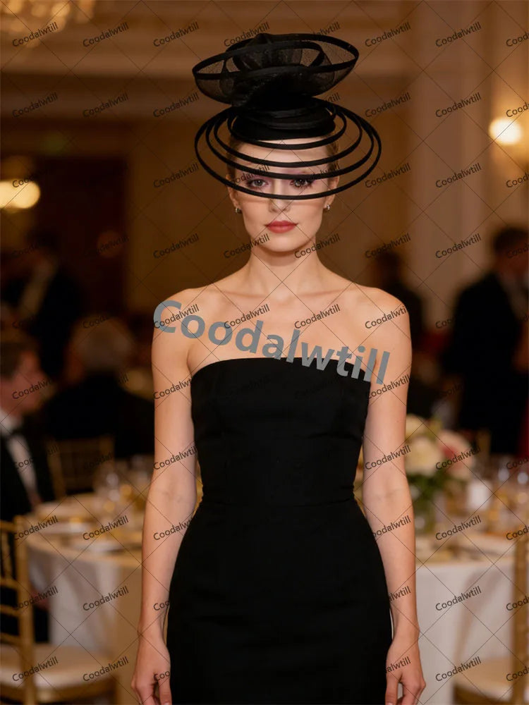 18 Colors Luxury Evening Wedding Tea Cocktail Party Mesh Fascinator Wedding Hat Women Blue Pillbox Cap For Royal Ascot Party Tea Headpiece Bride Wedding Headwear Ladies Apparel Accessories