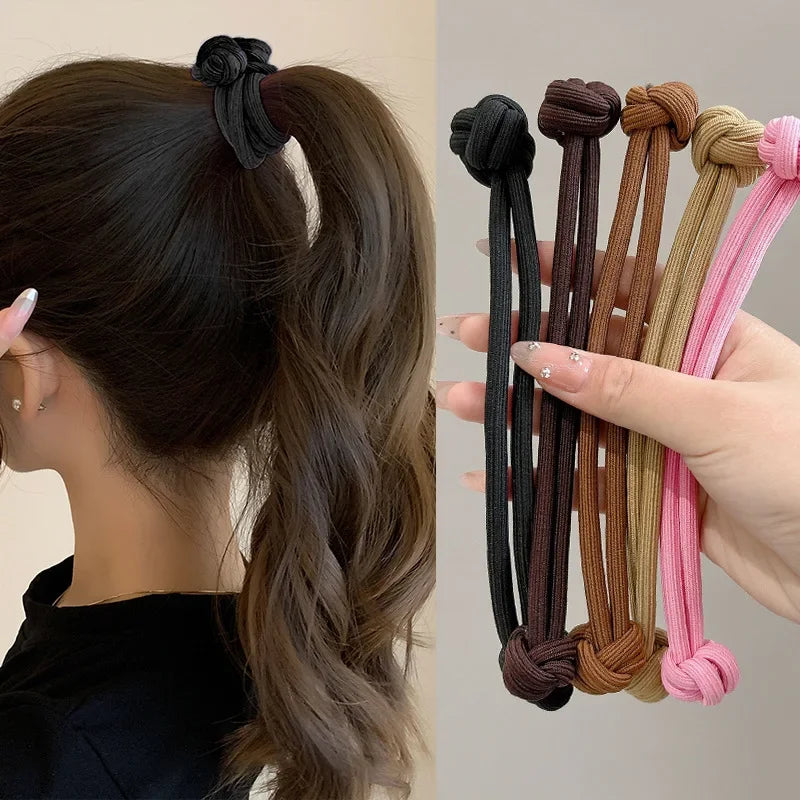 5 PCS Set Simplicity Stretch Rubber Hair Ties for Women High Elasticity Fashion Girl Head Rope Scrunchie Hair Accessories