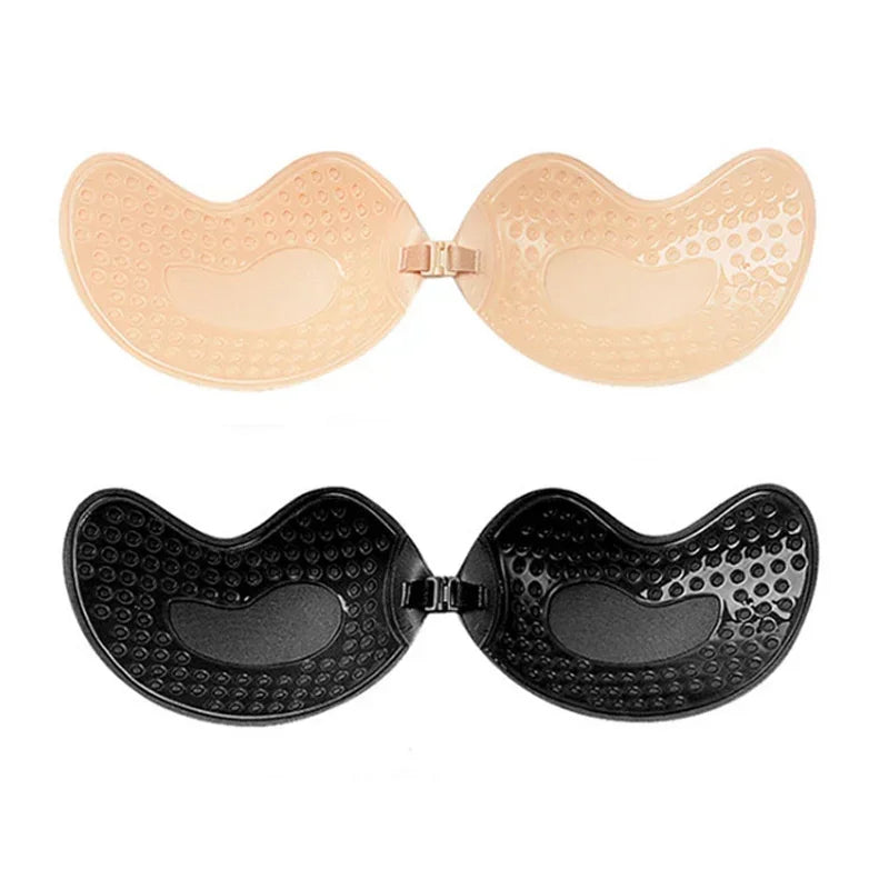 2 PCS Set S-XL  Invisible Strapless Adhesive Stick Bra Strapless Push Up Bras Women Lingerie Seamless Silicone Nipple Covers Underwear Accessory Sets