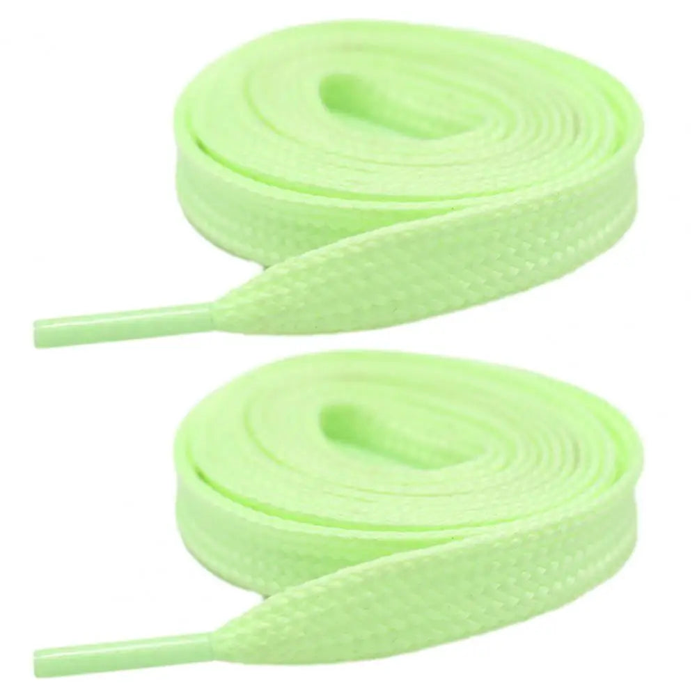 80-140cm 7 Colors Glow in the Dark Luminous Shoelaces Rave Dance Party Night Clubwear  Fluorescent Flat Replacement Shoe Laces for Sneakers Boots Athletic Footwear Accessories