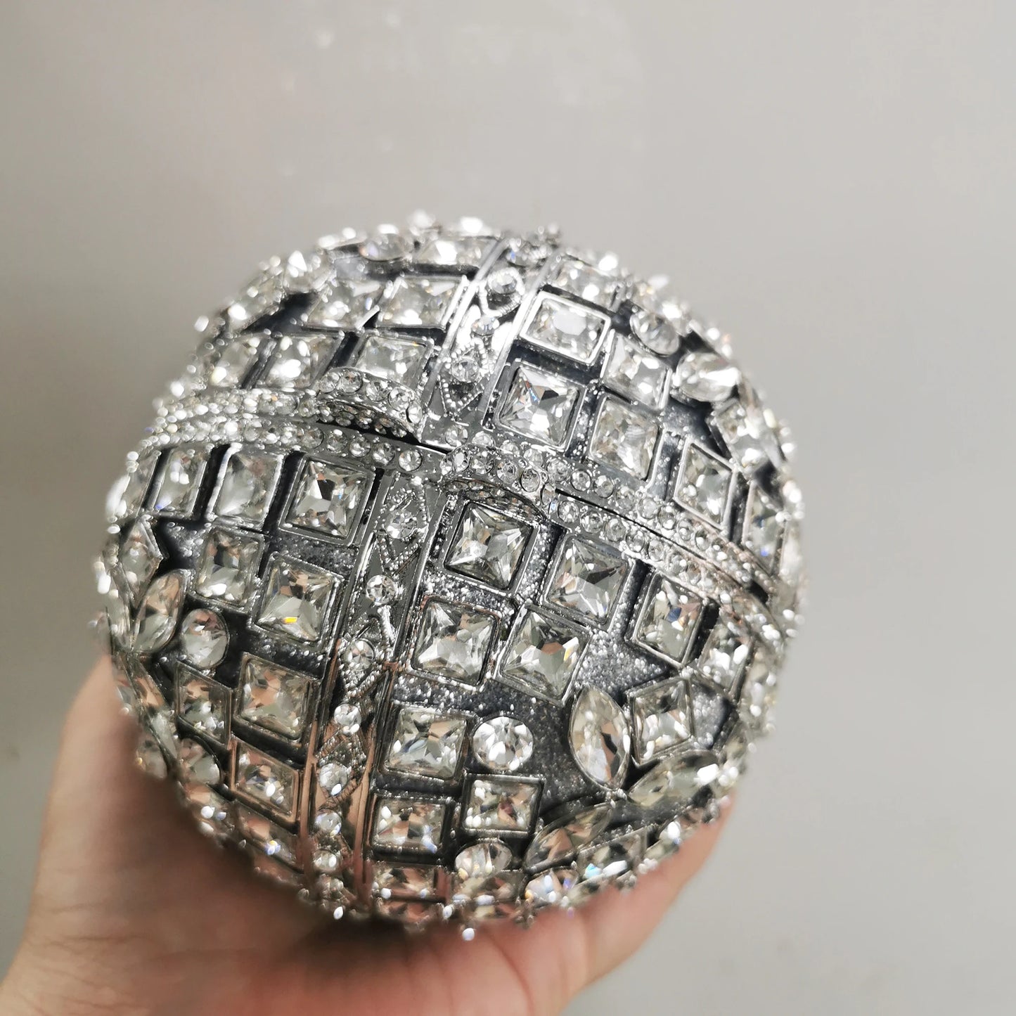 5 Colors Woman Luxury Diamond Crystal Stone Ball Shape Evening Bag Banquet Birthday Evening Wedding Party Lady Handbag Wedding Bridal Diamond Hollow Purse