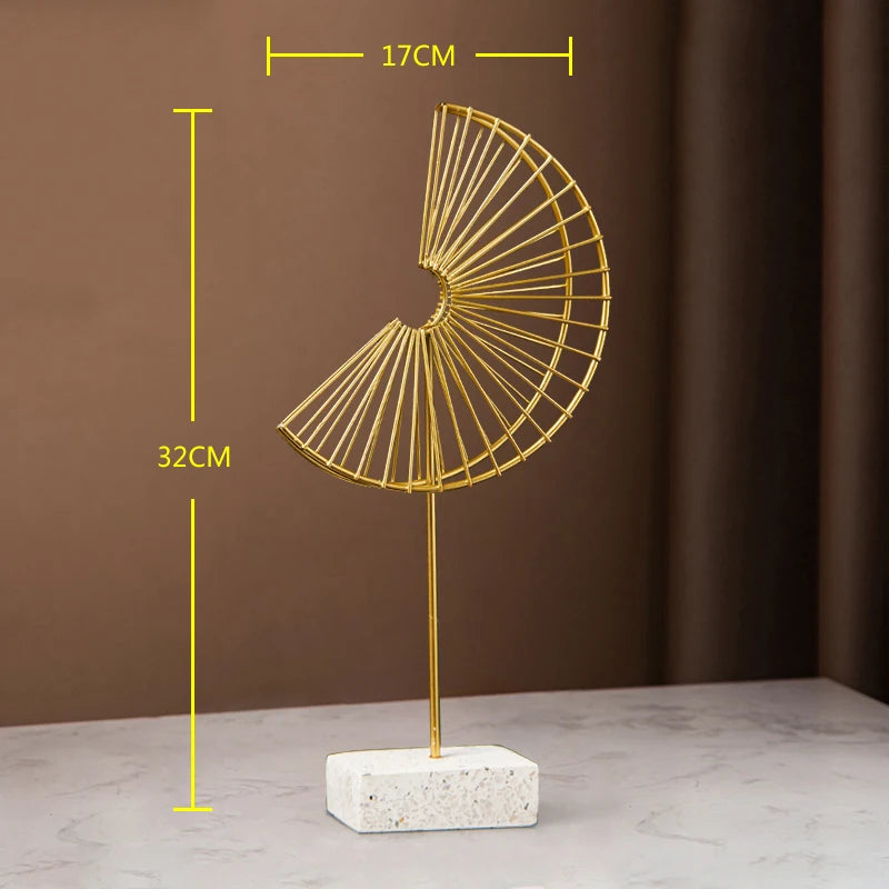 Home Decoration Luxury Accessories Feng Shui Gold Statuette Study Desk Ornaments Luxury Living Room Decoration Figurines Interior