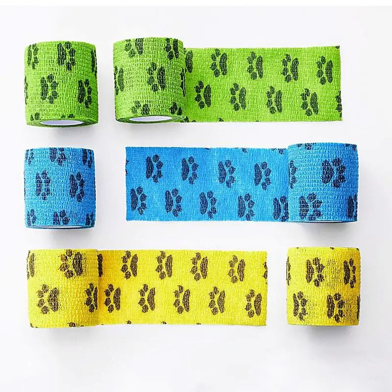 Large Self Adhesive Bandage Wrap Breathable Dog Bandage Shoes Vet Pet Wrap Dog Cohesive Bandage Multifunctional Pet Wound Care Bandage