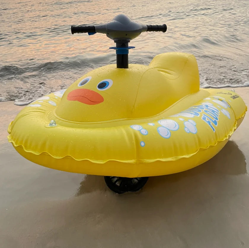 Swimming Pool Inflatable Boat 4.3Km/h Jetski Electric Motorboat, Adults Kids Water Toys Wakeboard Inflatables for Pool