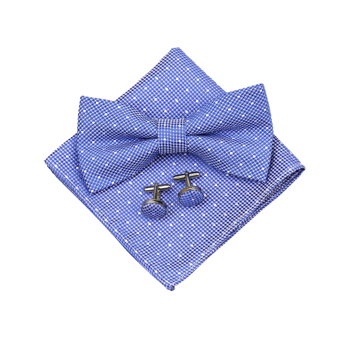 3 PCS Set 55 Colors Luxury Paisley Bowtie Suit Man Bow Tie Pocket Square Cufflinks Wedding Bowknot Accessories Butterfly Neckwear Adjustable Adult Ties