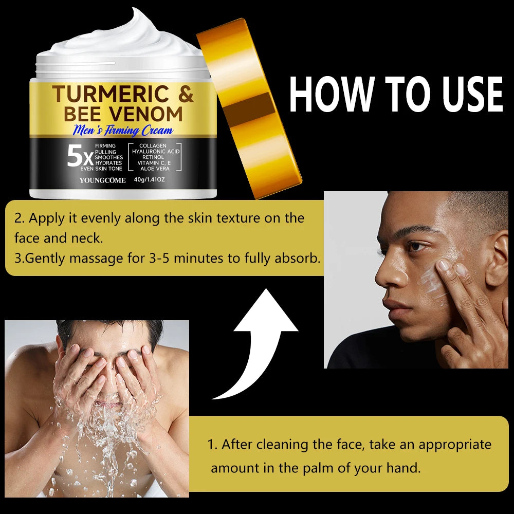 Men's Retinol Collagen Firming and Moisturizing Cream Moisturizing Cream Anti-Wrinkle Aging Firming Facial Face Men Skin Care Supplies Korean Products