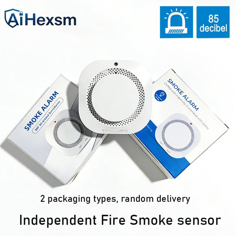 2/3/5/10 PCS Set Independent Fire Smoke Detector Sensor For Home Warehouse Security Smart Smoke Fire Alarm Replaceable Home Office Hotels Security Supplies