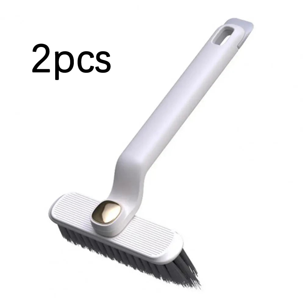 NEW Arrivals 2PCS Set Multipurpose Bathroom Tile Floor Gap Kitchen Cleaning Brush Rotating Crevice Brushes with Dead End Strong Bristles Home Cleaning Supplies