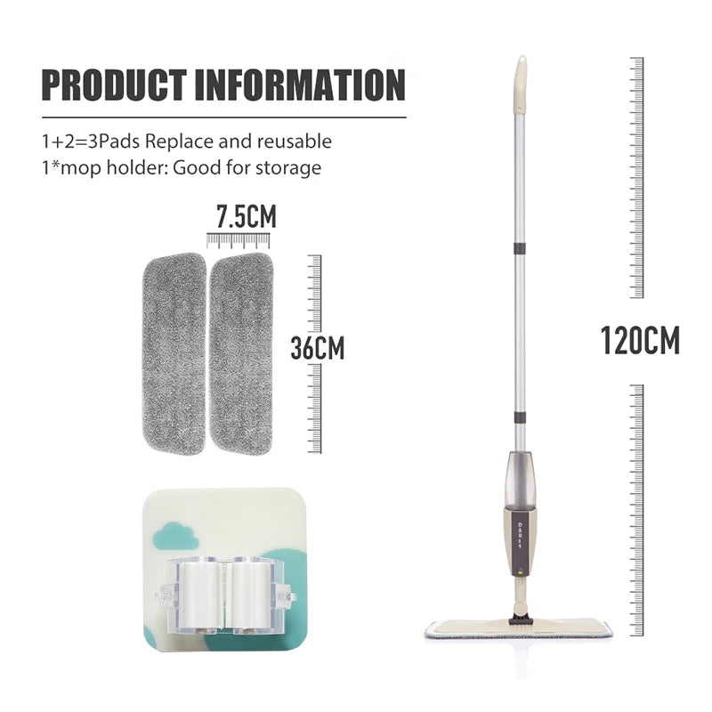 NEW Arrivals Spray Mop For Floor House Cleaning Tools Magic Wash Lazy Flat With Replacement Microfiber Pads For Home Hardwood Ceramic Tiles