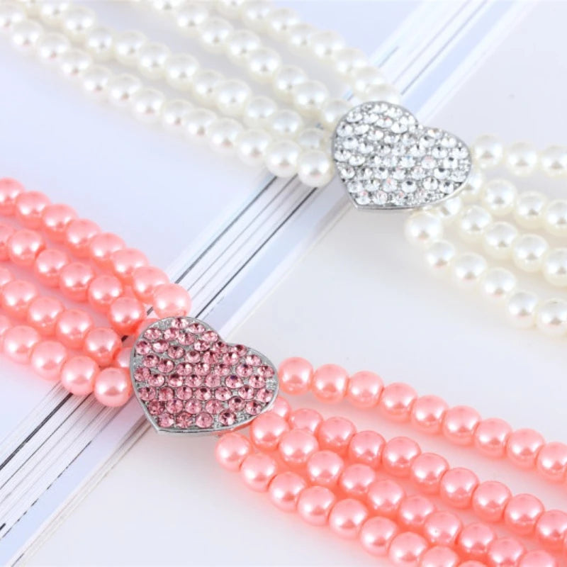 Pet Collar Puppy Cat Small Dog Luxury  Jewelry Necklace Party Pearl Collar Pet Accessories