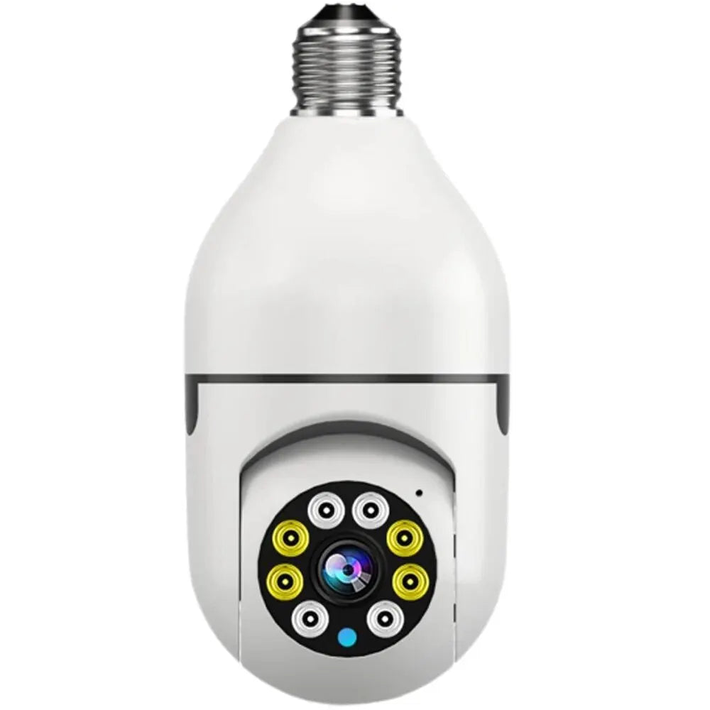 E27 Bulb Surveillance Camera Night Vision Full Color Automatic Human Tracking Video Indoor Security Monitor