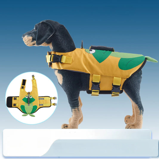 12 Colors Top Quality Dogs Life Jacket for Small Medium Large Dogs Swim Boating Flotation Vests High Buoyancy Shark Pet Swim Safety Vest Pets Apparel Supplies