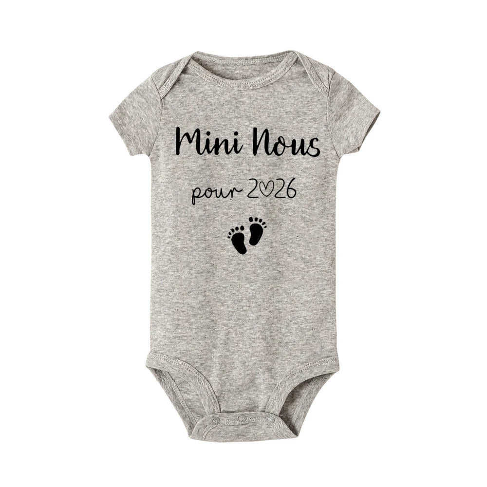 NEW Arrivals 3Months-24Months  5 Colors Baby Romper Casual Short Sleeve Infant Jumpsuit Boys Girls Bodysuit Summer Pregnancy Announcement Clothes