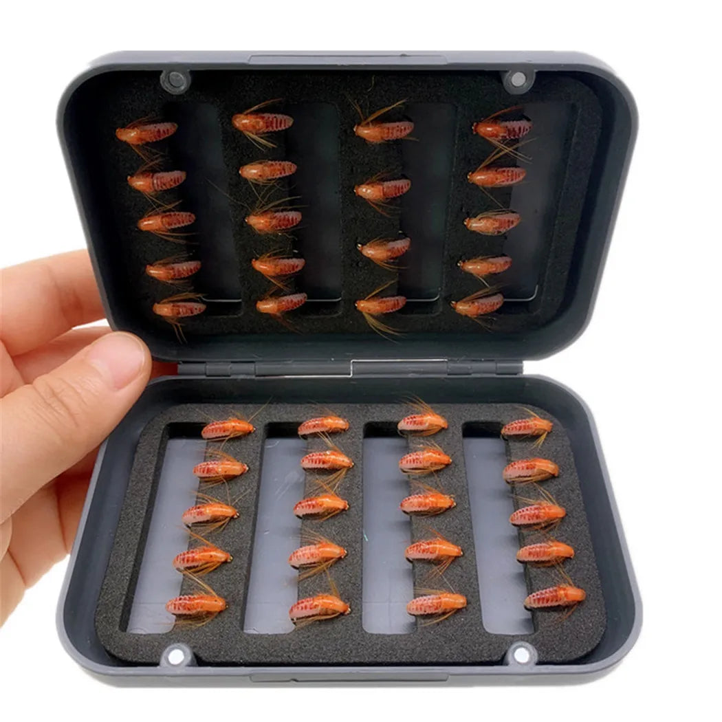 24 PCS Set/Box Nymph Scud Fly Fishing Flies Fly Insects Different Styles Salmon Trout Fly Fishing Lures River Sea Lakes Fishing Accessories