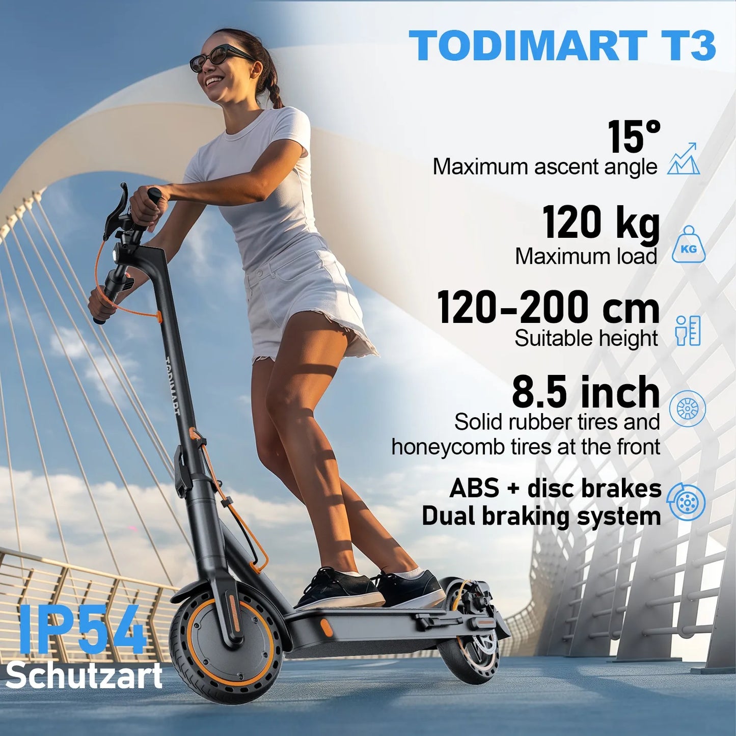 Just Arrived  T3 Foldable and Portable Electric Scooter with APP Control, 350W 36V 7.8Ah Motor, 25km/h Speed, 8.5" Tires