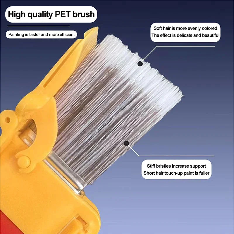 2 PCS Set Edging Color Separation Paint Brush Handheld Paint Edger Tool Ideal for Indoor and Outdoor Use on Walls and Ceilings