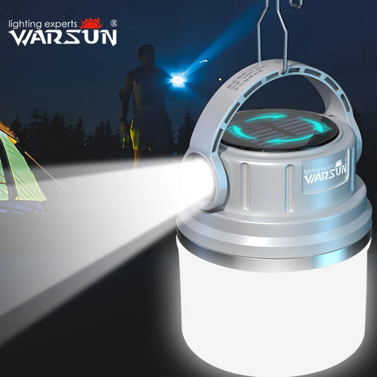 Outdoor 1100 Lumen Long Endurance Led Solar Powerful Rechargeable Camping Lamp Light with Outdoor Sports