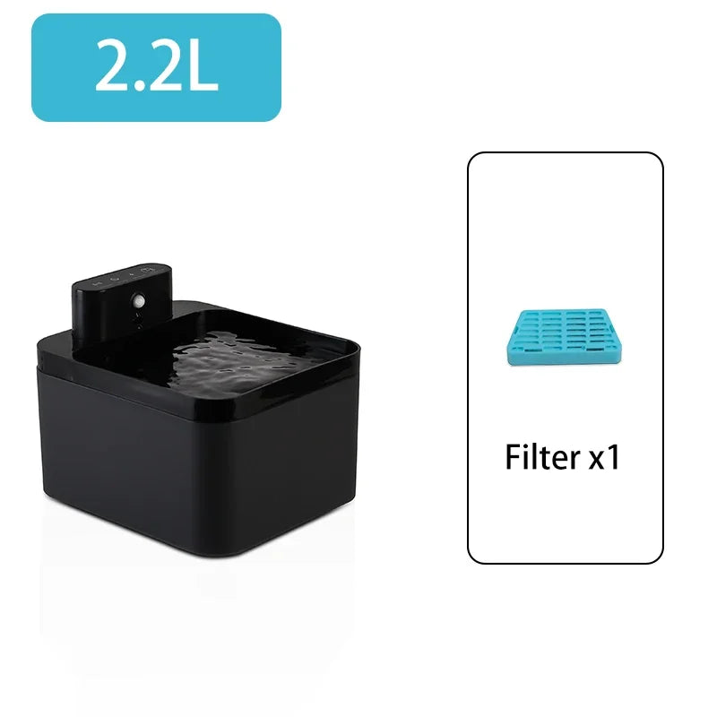NEW Arrivals 2.2L 2 Water Modes Cat Water Fountain Battery & Sensor 2 in 1 Drinking Fountain For Cats Dog Drinker Wireless Pet Water Dispenser Accessories Pets Supplies