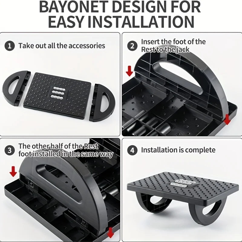 Under Desk Footrest, Oversized Desk Rotatable Footrest, Rocking Chair-Style Nursing Stool, Rocking Chair Balance Board, Ergonomic Design, Supports Posture, Suitable for Office Computer Gaming 32.5*25*13cm