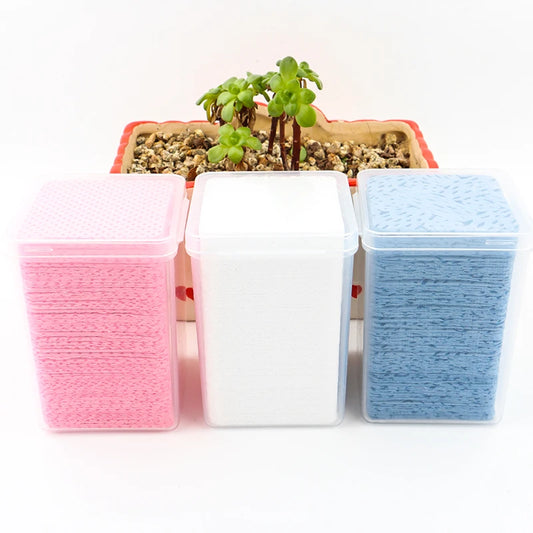 400 PCS Set Eyelash Residual Glue Remover Cotton Wipes UV Gel Nail Tips Polish Remover Cleaner Lint-Free Paper Pad Lash Makeup Tools