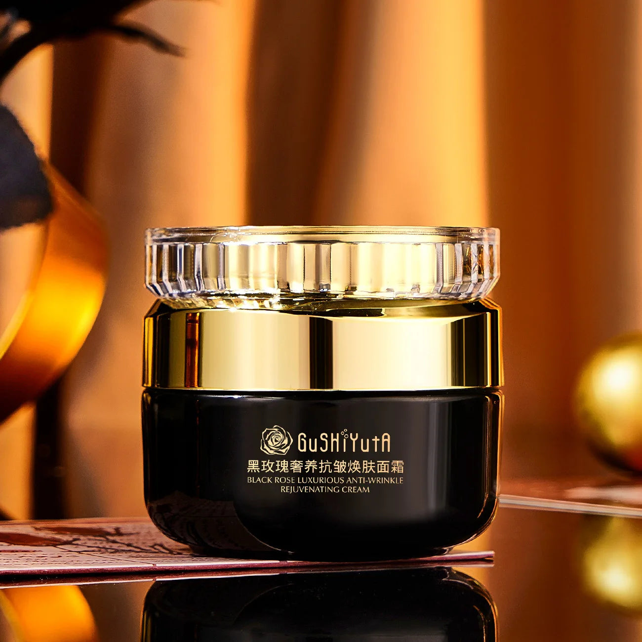 Black Rose Instant Face Lift & Firm Skin Cream Sustainable Face Lifting Reduces Fine Lines Gentle Moisturizing Care Cream Women Skin Care Supplies Korean Products