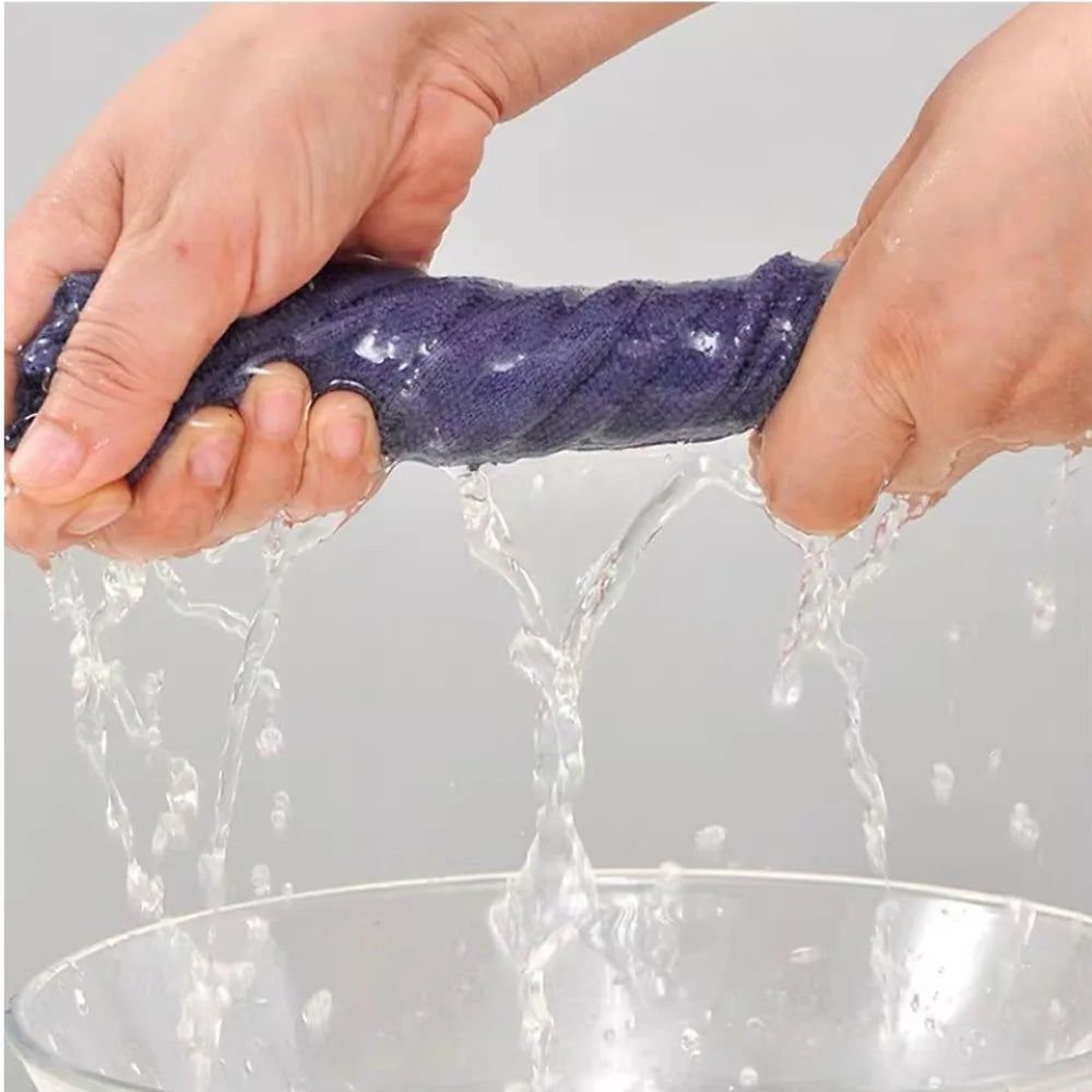 NEW Arrivals 50PCS 25x25CM 6 Colors Reusable Cleaning Wipe Household Kitchen Cloth Microfiber Towel Rolls Dish Rags Wash Paper Towel Replacement Car Home Office Cleaning Supplies