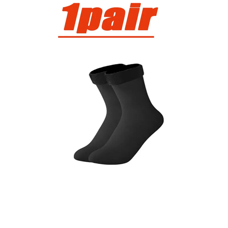 4 Pairs Set Winter Warm Thermal Socks Soft Thicken Plush Socks Solid Color Velvet Wool Snow Boots Floor Socking Outdoor Skiing Snowboard Mountain Hiking Climbing Cycling Socks Sets
