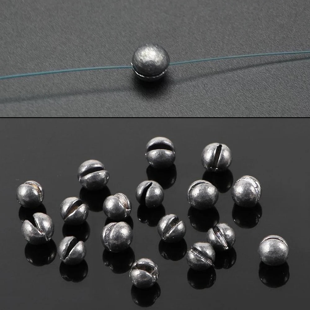 100-500 PCS Set Split Shot Alloy Fishing Weights 0.06g-5g Removable Clip On Sinkers Portable Box Freshwater Saltwater Fishing Tackle Sea River Lake Fishing Tool Sets