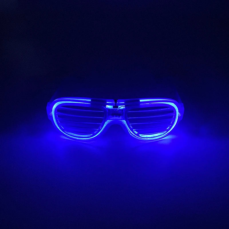 2 PCS Set Headbands + Glasses Rave Party  Luminous Flashing Noodles Headband Light Up Braid Headband Girl Women Bar Club Night Show Headwear Supplies