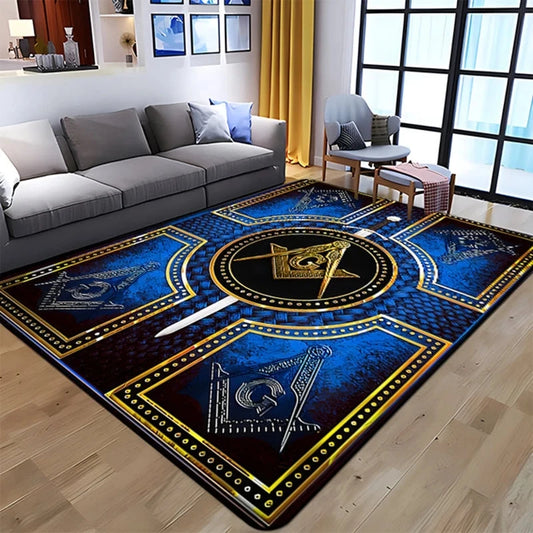 50 Types/Colors Secret Society Illuminati's Freemasonry Carpet Masonic Rug Floor Mat Carpet Living Room Bathroom Bedroom Hallway Corridor Carpet Home Anti-Slip Carpet Door Mat