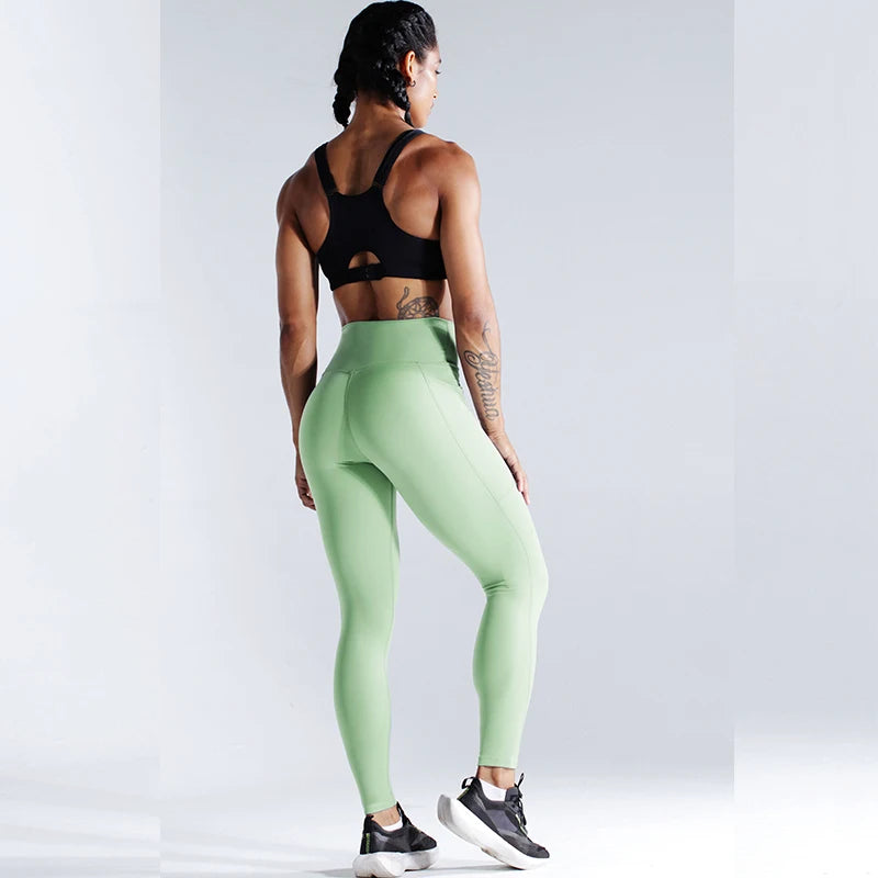 Women's High Waist Running Workout Leggings for Yoga with Pockets