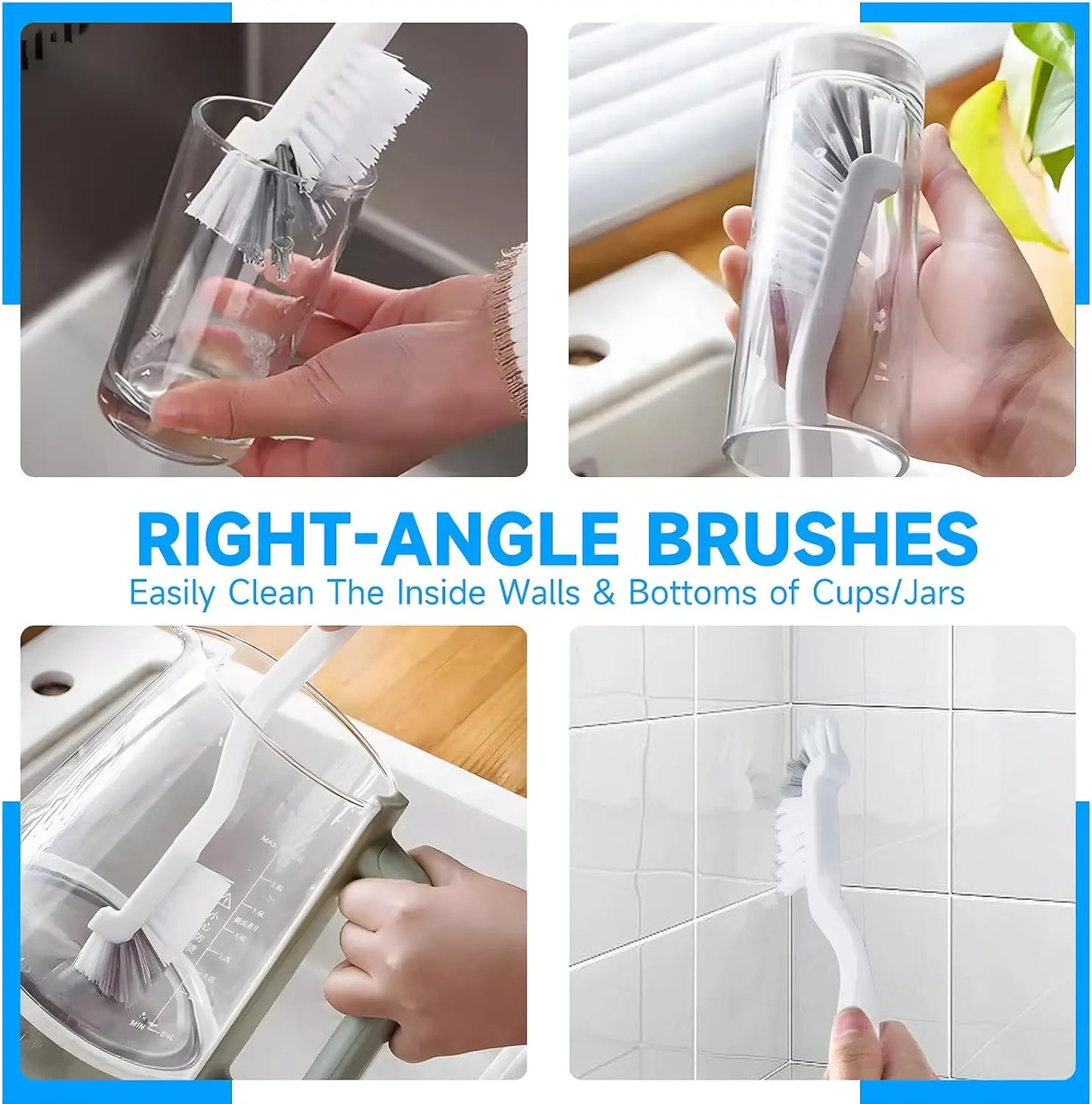 14 PCS Set Hard Bristle Crevice Cleaning Brush Set, For Deep Cleaning Gap, Cleaning Supplies for Household Use, Bathroom, Kitchen, Toilet, Window Grooves