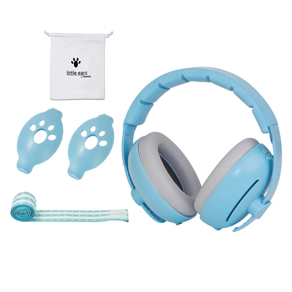 NEW Set Convertible Design 2-in-1 Baby Infants Ear Muffs Adjustable Band Comfortable Noise Cancelling Headphones Noise-Proof Sleep Improvement Outdoor Sport Games Events Travel Headset Baby Care Supplies