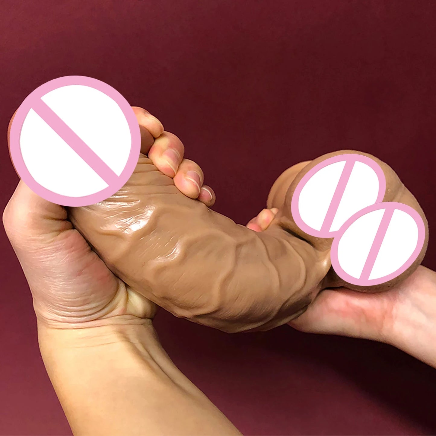 25.5CM*6CM Oversized Realistic Dildos Soft Skin Feeling Thick Penis Huge Phallus Erotic Big Dick Sex Toys for Women Masturbation Adults Sex Shop Supplies Products