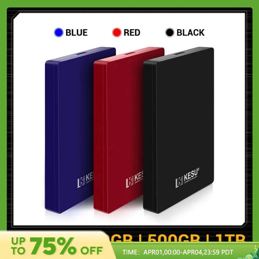 KESU HDD 2.5 Inch Portable External Hard Drive 250GB 320GB 500GB 1TB USB3.0 Storage Compatible for PC Mac Desktop MacBook