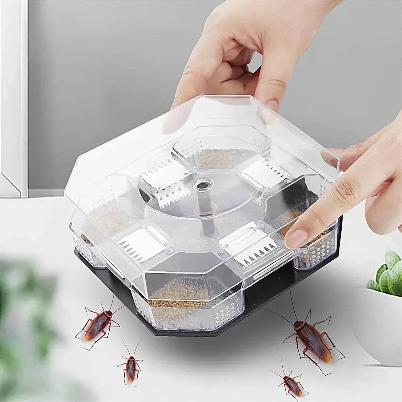 1pc Cockroach Trap Box, Reusable Cockroach Trap Box Eco-Friendly Cockroach Trap Catcher For Indoor Kitchen
