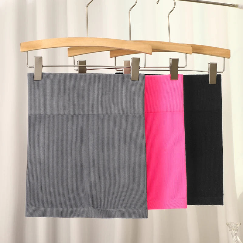 3 PCS SET UK Size  All-Season Sexy High Waist Ribbed Mini Slim Skirt for Women Versatile Office Pencil Skirt Business Knitted Stretchy Short Skirt for Evening Beach Party Night Clubwear Prom