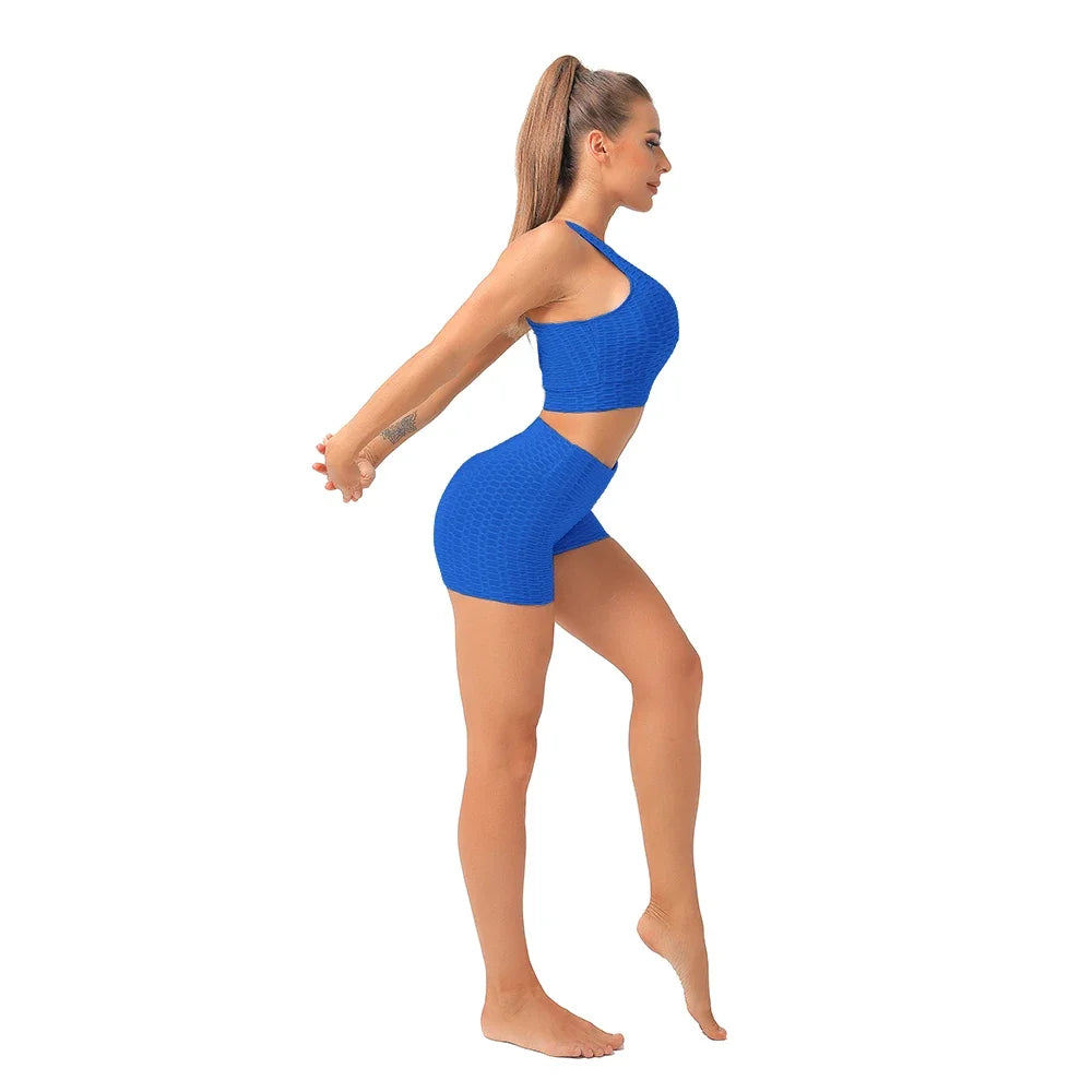 NEW  S-XL Black/Blue/Gray Color Women  High Waist Push Up Running Yoga Pants Sport Shorts Yoga Clothing Gym Quick Dry Fitness Seamless Hip Lift Tight Sportswear