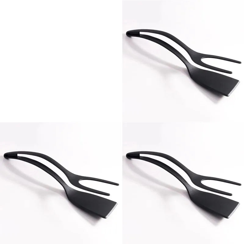 4 PCS Set 5 Colors  Egg Flipper Spatula Grip And Flip Spatula Tongs Silicone Egg Flipper Tool Fish French Toast Tongs Non-Stick Cooking Accessories Kitchenware Tools