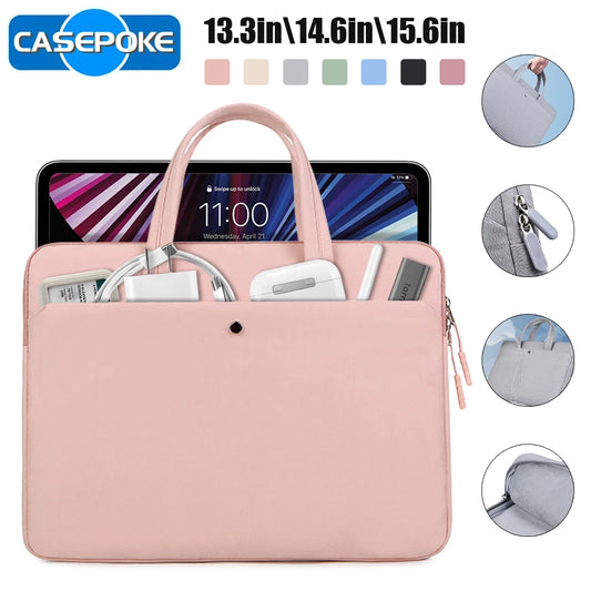 Women Laptop Case Briefcase 13.3in 14.6in 15.6in Handbag for Tablet Mobile Phone Laptop Bag for Mac Book Air Pro Lenovo Xiaomi HP