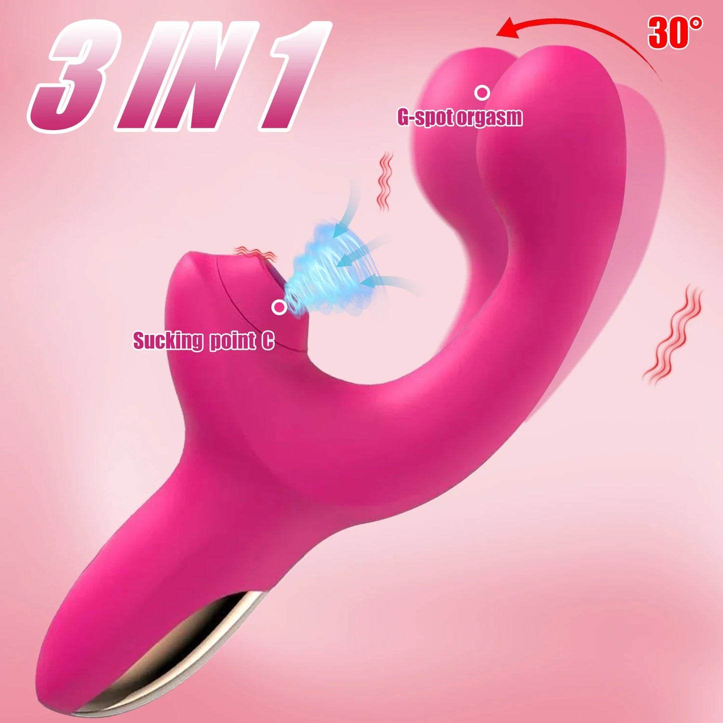 Rabbit Sucking Vibrator Clitoral G Spot Stimulation Adult Sex Toys for Women Vibrating Finger Massager with Suction Vibration