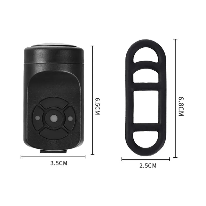 Bicycle Electric Horn Black ABS USB Rechargeable Bicycle Cycling Bell Speaker