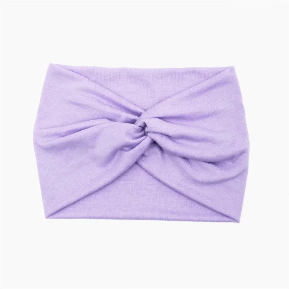 NEW Arrivals 44 Colors/Patterns Sports Elastic Wide-Brimmed Headband Unisex Solid Color Knotted Soft Anti-Slip Warm Turban Bandana Elastic Hairband Ladies Girls Fashion Apparel Accessories Clothing Supplies