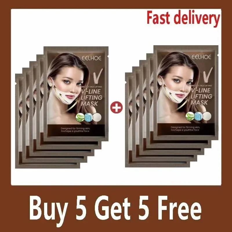 1-22PCS Set/Lot V Line Mask Chin Lifting Neck Mask Face Lift V Lifting Chin Up Patch 4D Ear Tightening Skinny Masseter Double Chin Reducer  Women Skin Care Sets Korean Beauty Products