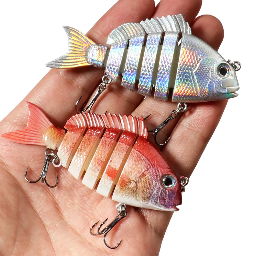 Swimbait Sinking Lure 16.5g 8cm Multi Joint Lure Slow Sinking Pencil Metal Joints VIB  Pike Treble Hooks Carp Fishing Tackle Hard Bait Fishing Accessories