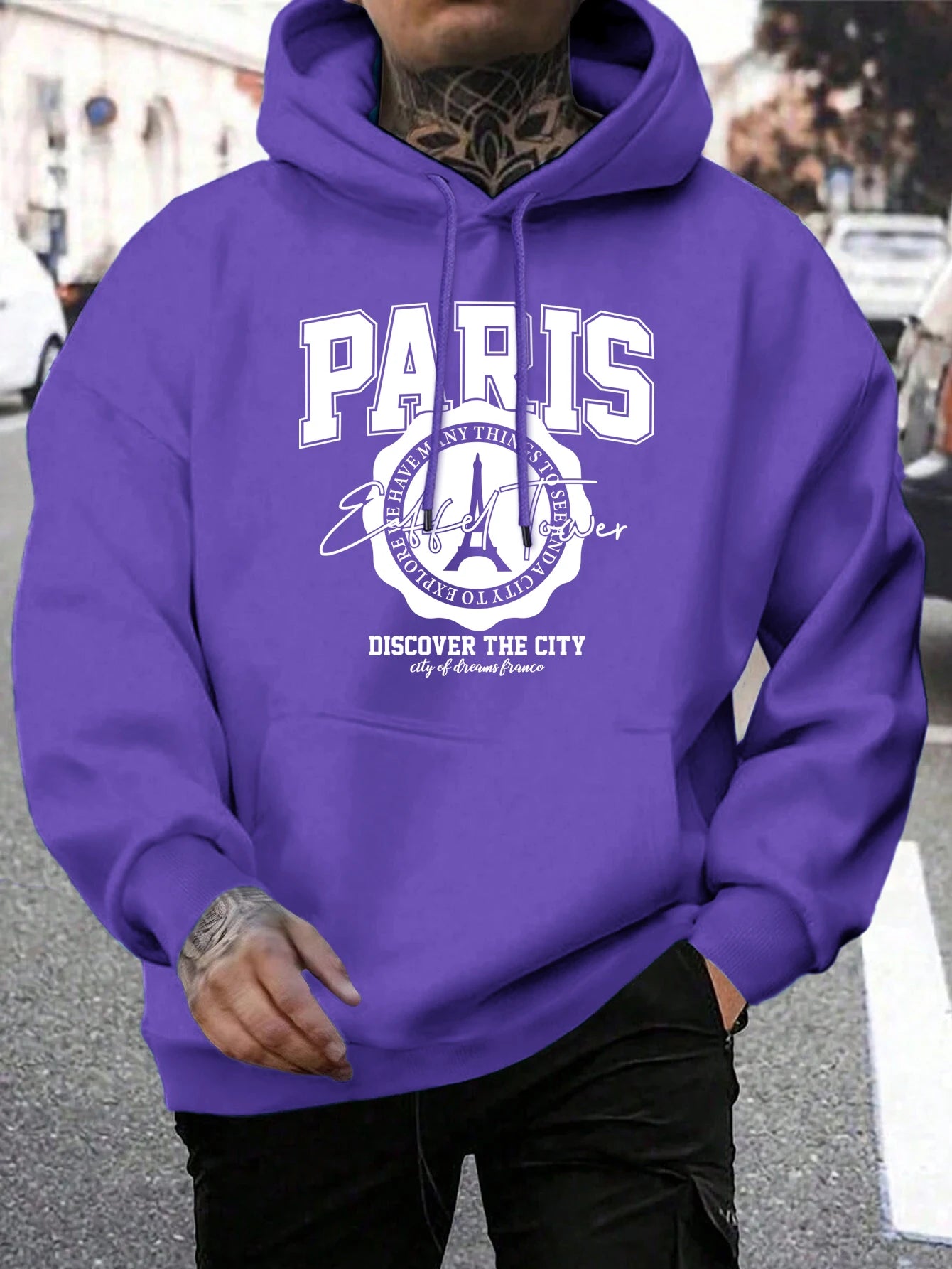 NEW Arrivals S-2XL (Asian Size) 5 Colors Whiskey Castle Print Men's Hoodies Fashion Fur-Liner Hoodie Warm Fleece Hoody Man Autumn High Quality Clothes Casual Fashion Clothing Products