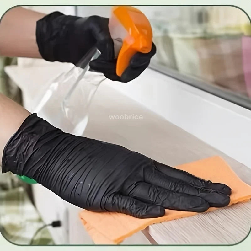 Cooking Gloves Latex Disposable Work Black Nitrile Gloves for Home KitchenTools Tattoo Washing Car Household Safety Gloves