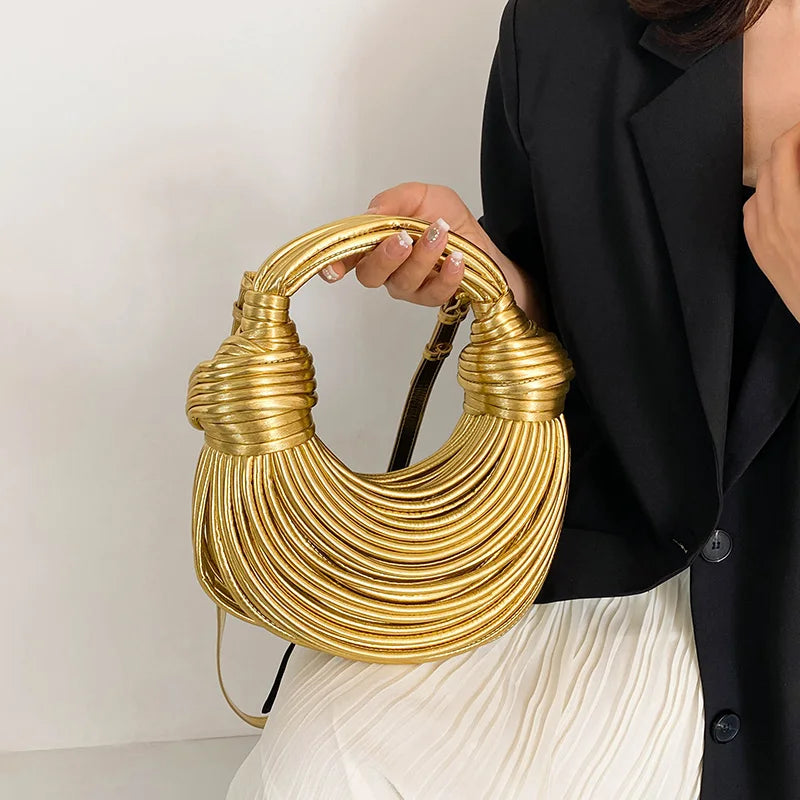 Luxury Evening Purses For Women Golden Noodle Knot Design Business  Dinner Party Clutch Bag Luxury Designer Purses And Handbags Accessories Supplies