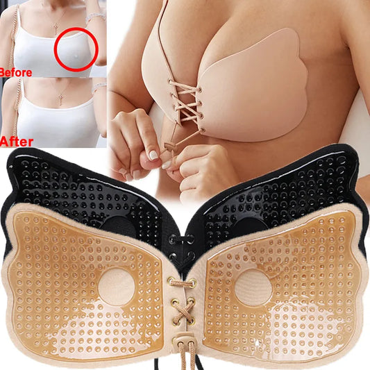 Silicone Chest Stickers Women Invisible Sexy Bra Seamless Push Up Breast Petals Lingerie Self-Adhesive Sticky Underwear Bralette